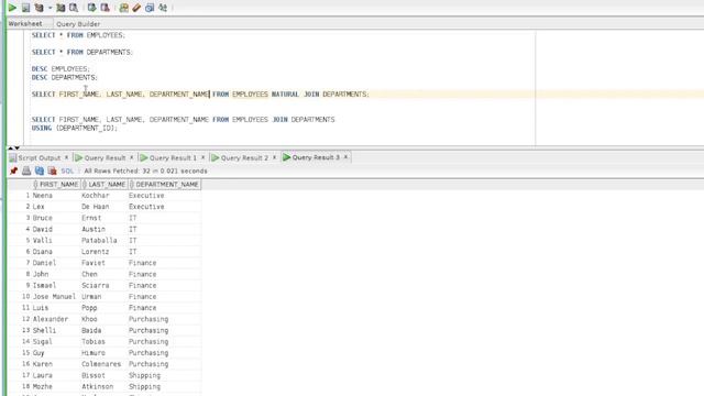 20 Natural Join - Oracle SQL смотреть онлайн