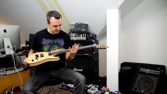 SCHECTER C-7 Multiscale SLS Elite - showing off & soundcheck! смотреть онлайн