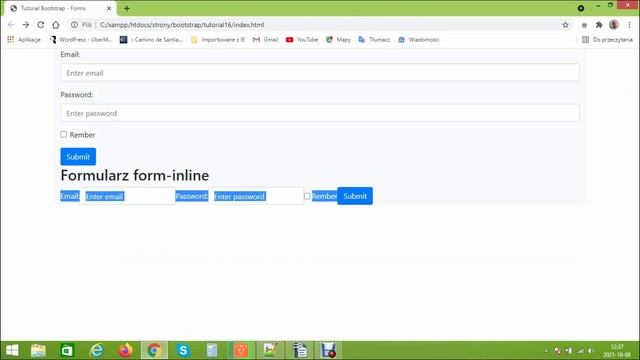 Wprowadzenie do Bootstrap #16 | Formularze- kurs tutorial смотреть онлайн