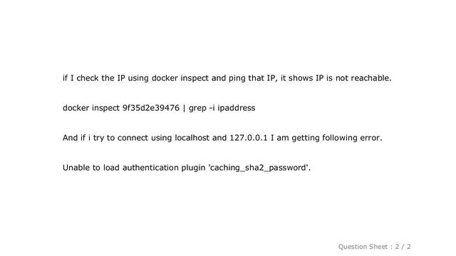 MySQL : not able to connect to mysql docker from local смотреть онлайн