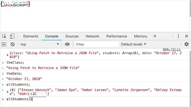 JavaScript Tip: Accessing JSON Data смотреть онлайн