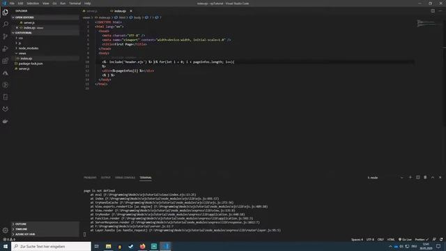 Node Module EJS Part #2 | Use Templates for Headers смотреть онлайн