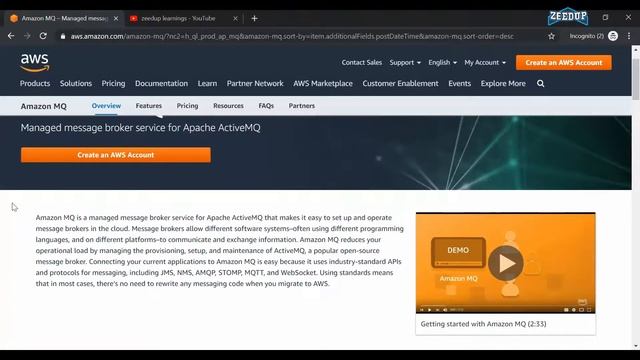 Amazon MQ in tamil- Managed Message broker for Apache Active MQ | Zeedup смотреть онлайн