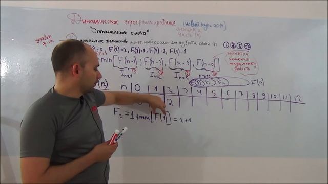 Динамическое программирование (новый курс) лекция 2 часть 4 (пример решение) смотреть онлайн