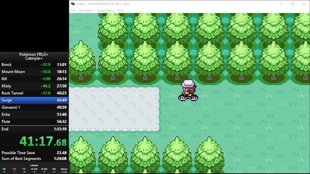 Pokémon FRLG+ Any% (Easy, Caterpie+) in 1:32:34 смотреть онлайн