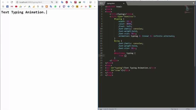 Create Typewriter Effect By CSS Without js - Speed Code UX/UI смотреть онлайн