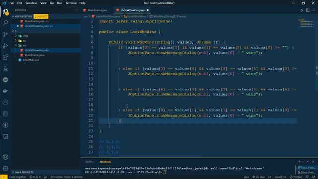 Make Tic-Tac-Toe/X-O game In Java Part 2 | Giving it a brain | java swing | Bhavik Khawale смотреть онлайн