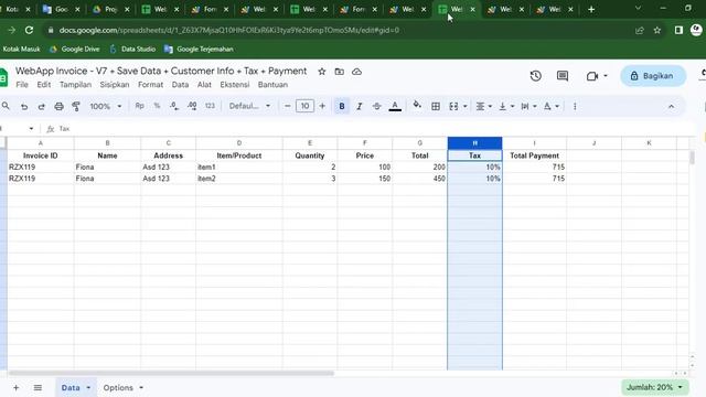 WebApp Apps Script - INVOICE | Dynamic Input | Save to GSheet | Add Payment and Transaction (Demo) смотреть онлайн