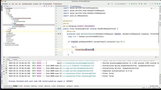 SpringBoot Access Log filter for REST API calls смотреть онлайн