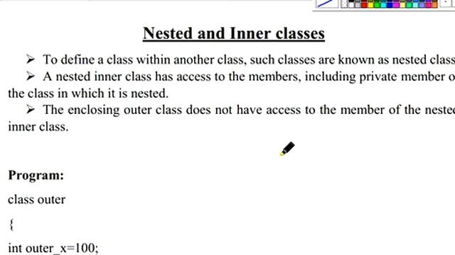 JAVA - Final - Nested and Inner class смотреть онлайн