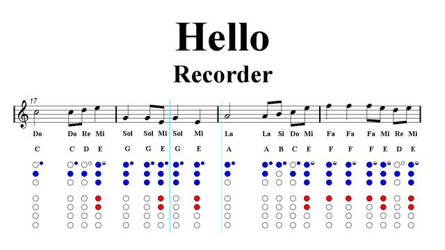 Recorder Notes Tutorial - OMFG - Hello (Sheet music) смотреть онлайн