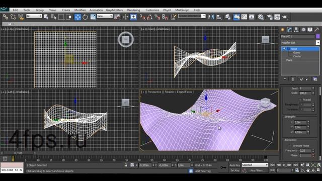Урок 15. Модификатор Noise. 3ds max. смотреть онлайн