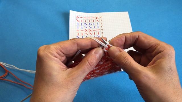 Простой узор спицами в два цвета смотреть онлайн