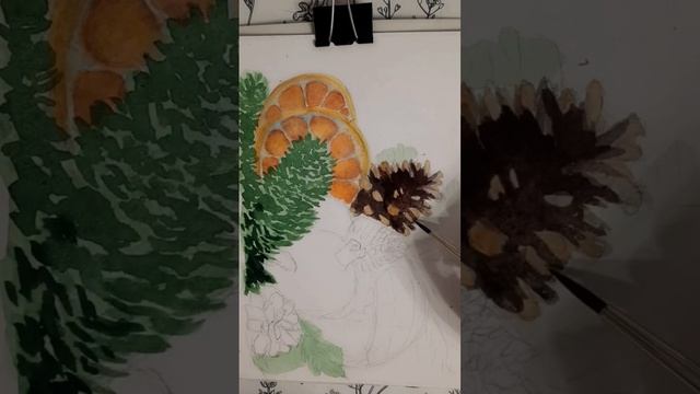 Учусь рисовать. Акварель #watercolor #акварель #учусьрисовать смотреть онлайн