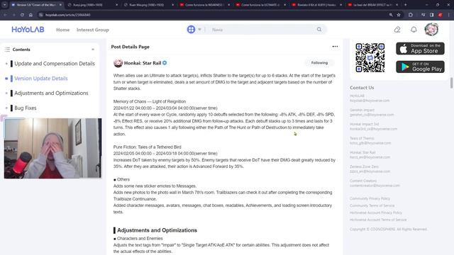 Honkai Star Rail Patch Notes 1.6 - Turbulence MoC e Pure Fiction | Nuove Grafiche Ruan Mei e Xueyi смотреть онлайн