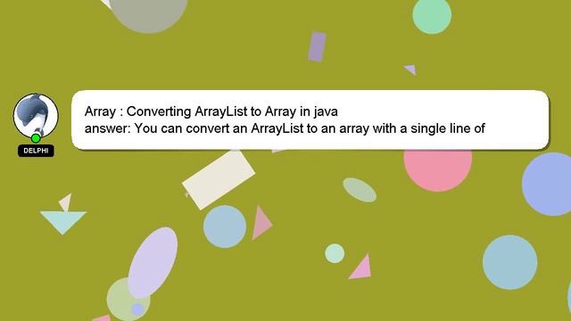 Array : Converting ArrayList to Array in java смотреть онлайн
