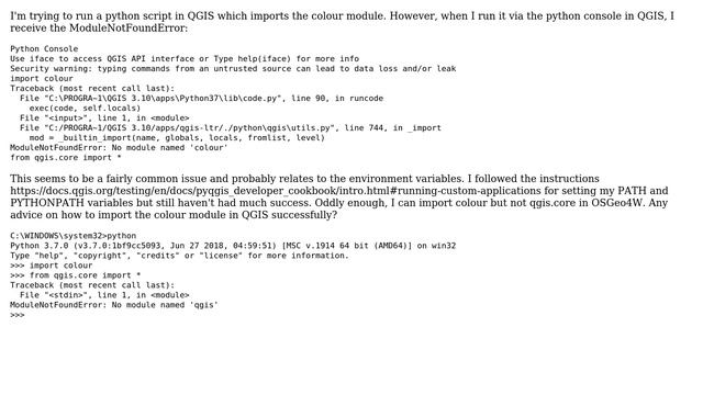 GIS: QGIS - ModuleNotFoundError смотреть онлайн