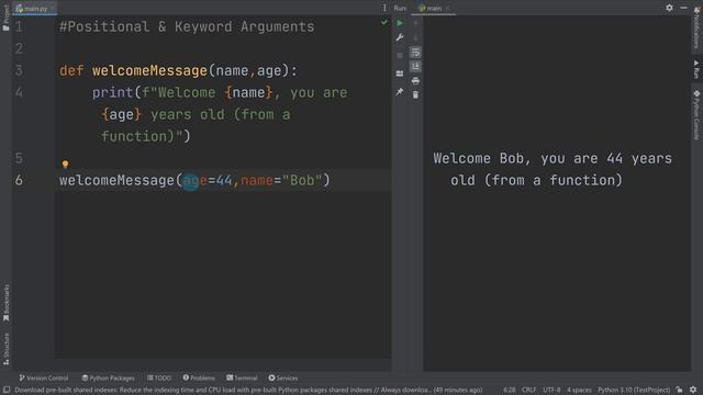 Python For Beginners - Positional & Keyword Arguments Explained смотреть онлайн