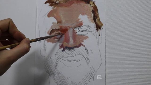 How to paint a face, oil sketch, #122 смотреть онлайн