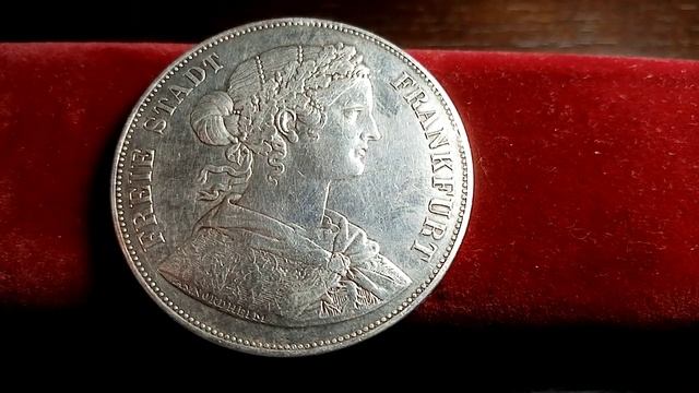 2 талера 1862 Франкфурт. Германия.Обзор смотреть онлайн