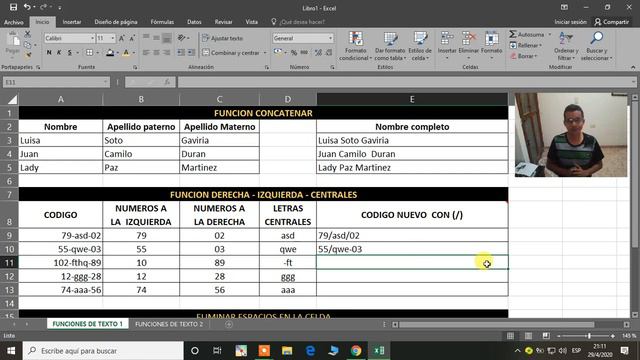 FUNCIONES DE TEXTO EN EXCEL смотреть онлайн