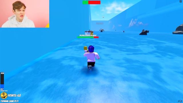 Can We Beat ROBLOX TSUNAMI GAME!? (SECRETS UNLOCKED!) смотреть онлайн