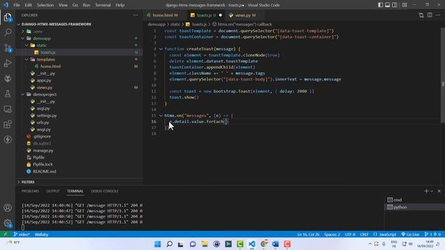 Django+HTMX: integration with the messages framework смотреть онлайн