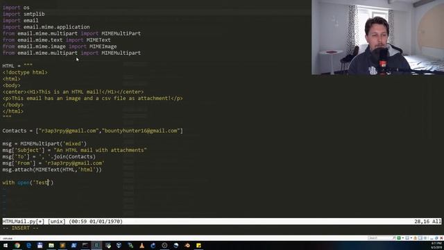 Python - HTML mail with attachments смотреть онлайн