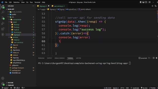 ?Connecting React App with Spring boot sending signup user data to backend for signup | Hindi смотреть онлайн