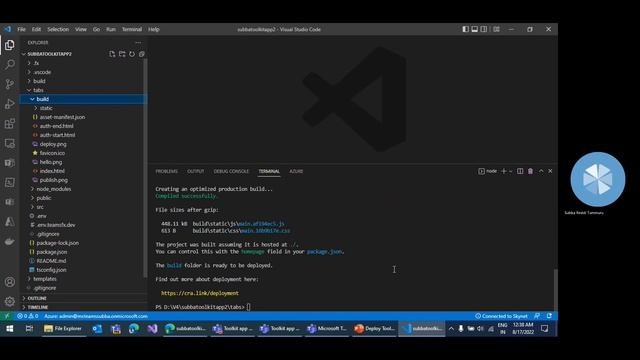 Teams Toolkit tab app - Azure app service deployment смотреть онлайн