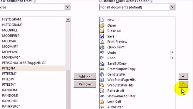 Add Macro Button to QAT in Excel 2007 смотреть онлайн