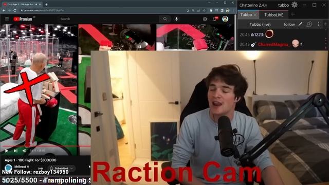 Tubbo Reacts to MrBeast Ages 1 - 100 Fight for $500,000 смотреть онлайн