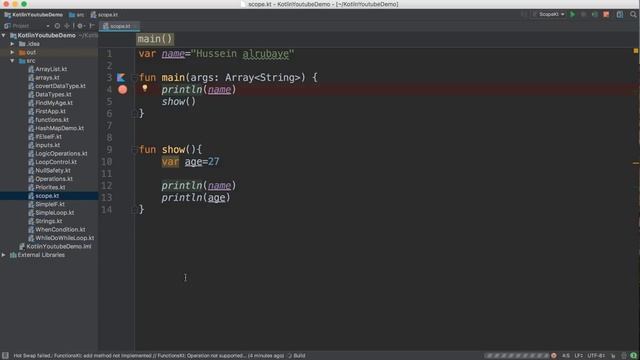 26 - variables scope- عمر المتغيرات смотреть онлайн