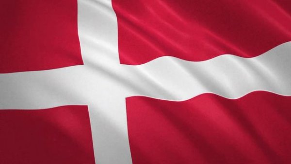 Развевающийся флаг Дании / Waving Flag of Denmark