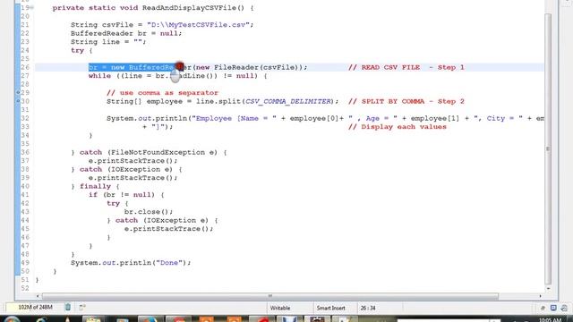 HOW TO READ CSV FILE USING JAVA DEMO смотреть онлайн