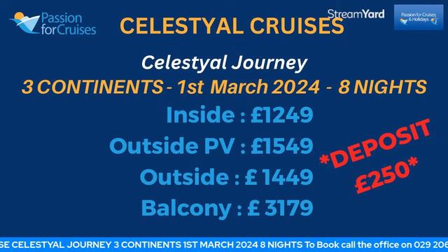 Latest Hosted Cruise Announcement Celestyal Journey 1st March 2024 смотреть онлайн