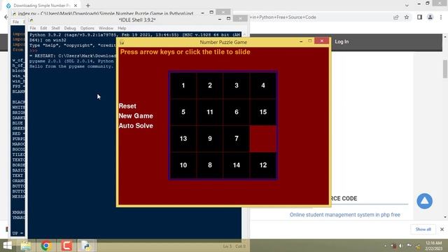 Simple Number Puzzle Game in Python смотреть онлайн