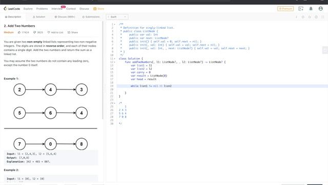 leetcode 2 add two numbers problem solution смотреть онлайн