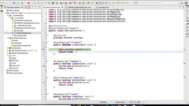6. Spring Boot | REST | Spring JDBC Integration and CRUD Operation смотреть онлайн