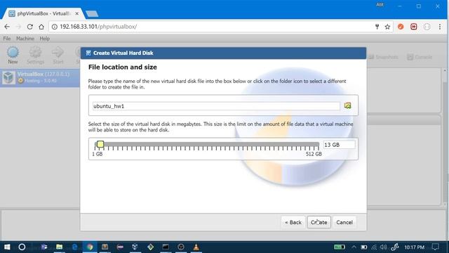 HW1 :Demo a working version of phpVirtualBox for creating a VM: смотреть онлайн