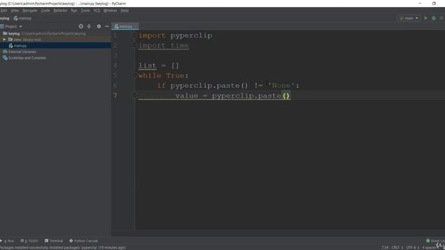 2 Keylogger using pyperclip module смотреть онлайн