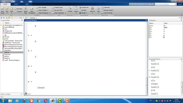 Current folder and Workspace Windows in matlab 3 in Kurdish смотреть онлайн