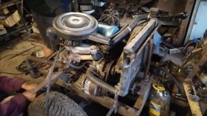 Трактор переломка с двигателем ваз, запуск