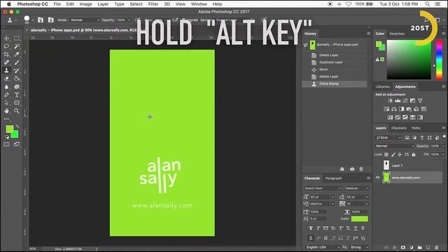 Retouch and fix photos with the Clone Stamp Tool in Photoshop | Adobe Photoshop Tutorial #4 смотреть онлайн