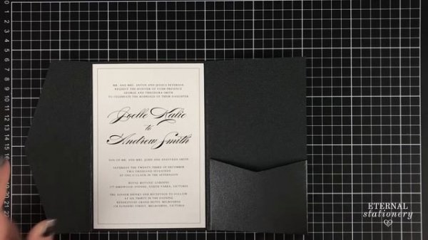 How to make a modern pocket invitation | Elegant Wedding Invitations DIY