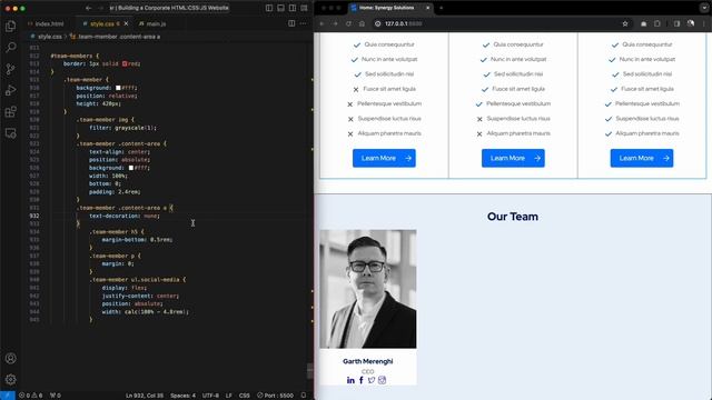 09. Our Team Section | Building a Corporate HTML/CSS/JS Website From Scratch смотреть онлайн