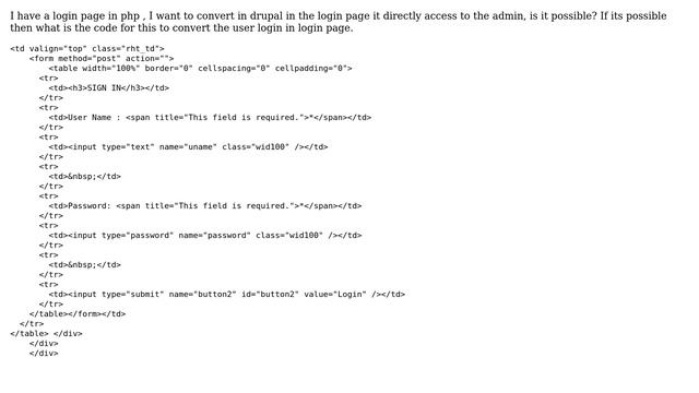Drupal: integrate php login page to drupal смотреть онлайн