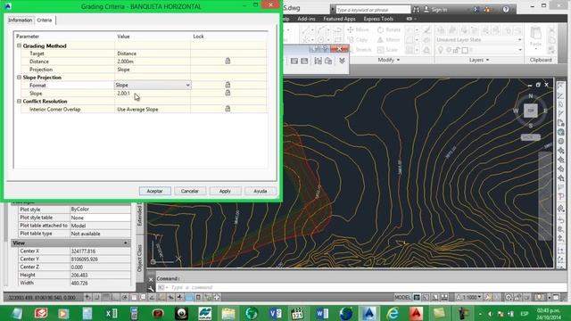 DISEÑO DE PLATAFORMA CON BANQUETA CIVIL 3D 2014 смотреть онлайн