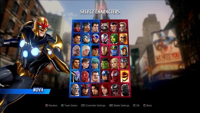 Marvel Vs Capcom Infinite All characters select screen смотреть онлайн
